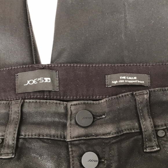 NWT Joe’s Jeans Callie Black Coated Denim High Rise Bootcut Crop Pants 28 & 30 - Picture 10 of 16